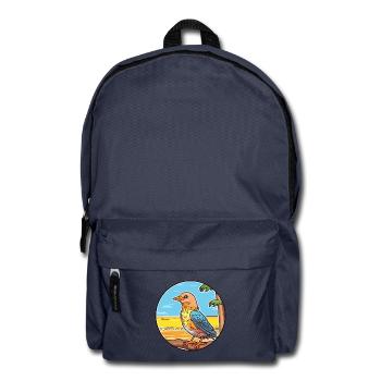 Kuckuck Aquarell Cartoon Kawaii Clipart Tier - Rucksack - Navy - Vorne