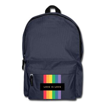 Liebe in allen Farben! LGBTQ+ - Rucksack - Navy - Vorne