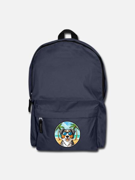 Australian Shepherd Hunderasse Cartoon Sonnenbrille - Rucksack - Navy