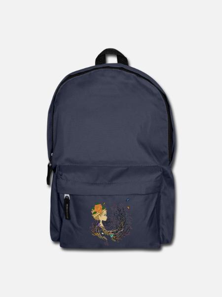 Baummädchen mit Blumen - Rucksack - Navy
