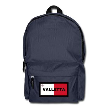 Valletta City in Malta Flagge - Rucksack - Navy - Vorne