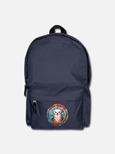 Frettchen Buntes Aquarell Tier Haustier Illustration - Rucksack - Navy