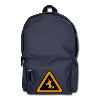 Achtung Einhorn, Gefahr - Rucksack - Navy - Vorne
