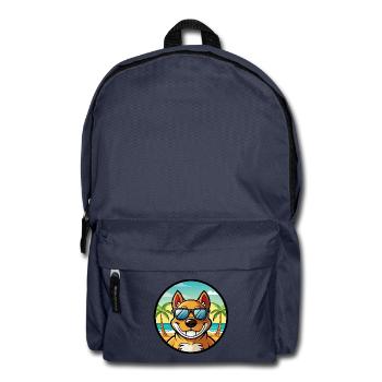 Cordoba Fighting Dog Breed Cartoon Sunglass Beach - Backpack - navy - Front