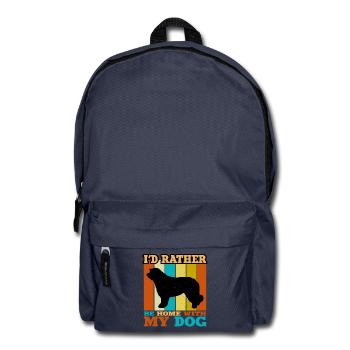 Katalanische Schäferhündin Hundeliebhaber Silhouette Retro Sonnenuntergang - Rucksack - Navy - Vorne