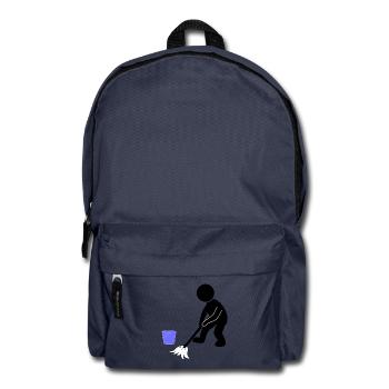 Putzen Putzmann Wischen - Rucksack - Navy - Vorne