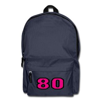 80. 80 YEARS. 80th ANNIVERSARY. 80TH BIRTHDAY. - Backpack - navy - Front