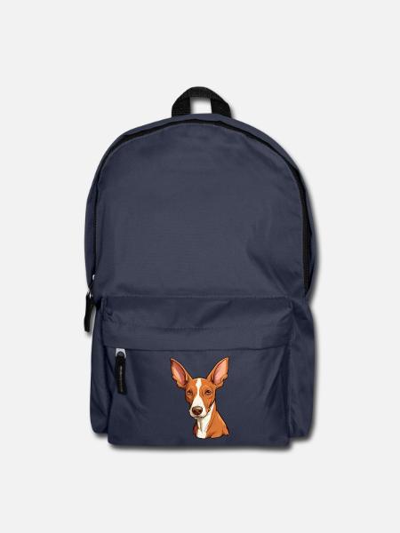 Podenco Ibicenco Hunderasse Cartoon Kawaii Illustra - Rucksack - Navy