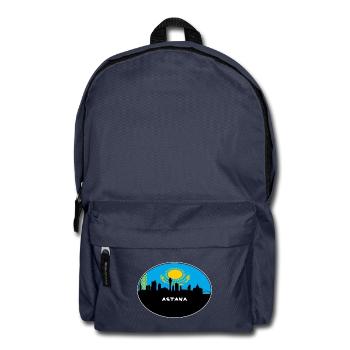 Astana Kasachstan Flagge Skyline Silhouette Reisen - Rucksack - Navy - Vorne