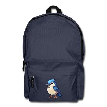 Jay Vogel Niedliche Karikatur Kawaii Aquarell Tier Haustier - Rucksack - Navy - Vorne