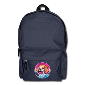 Ratonero Bodeguero Andaluz Hunderasse Cartoon Kawai - Rucksack - Navy - Vorne
