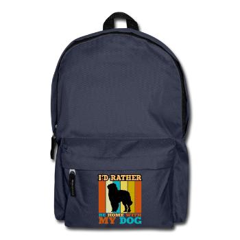 Karpaten-Schäferhund Silhouette Retro Sonnenuntergang - Rucksack - Navy - Vorne