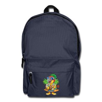 Lustige Papageien-Cartoon-Sommer-Strand-Sonnenbrille - Rucksack - Navy - Vorne