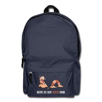Heute ist der Wurm drin - Rucksack - Navy - Vorne