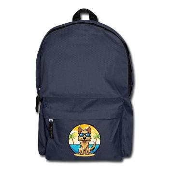 Berger Picard Hunderasse Cartoon Sonnenbrille Strand - Rucksack - Navy - Vorne