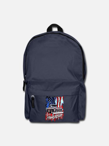 Vintage Pickup mit Flaggen-Print - Rucksack - Navy