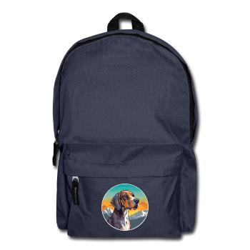 Plott Hund Hund Rasse Cartoon Kawaii Aquarell - Rucksack - Navy - Vorne