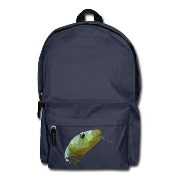 Schlange geometrisch Low Poly - Rucksack - Navy - Vorne