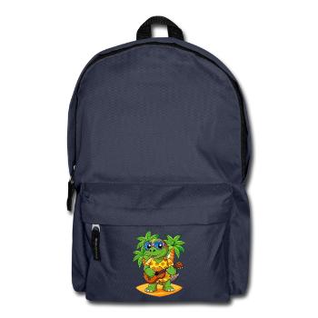 Funny Turtle Cartoon Summer Beach Sunglasses - Backpack - navy - Front