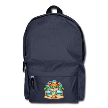 Antelope Funny Cartoon Summer Beach Sunglasses - Backpack - navy - Front