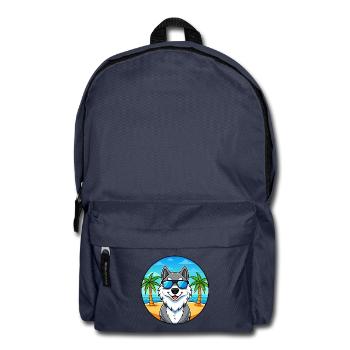 Seppala Sibirische Schlittenhunderasse Cartoon Sonnenbrille - Rucksack - Navy - Vorne