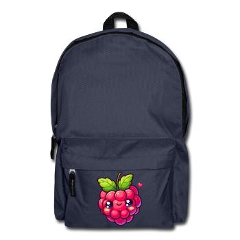 Himbeere - Herz - Rucksack - Navy - Vorne
