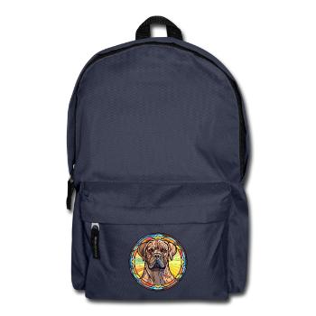 Perro de Presa Canario Hunderasse Buntglas Col - Rucksack - Navy - Vorne