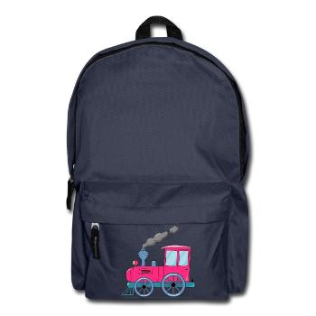 Kinderzug Eisenbahn pink - Rucksack - Navy - Vorne