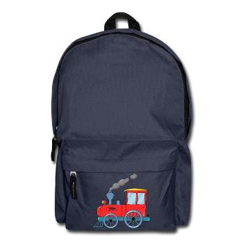 Kinderzug Eisenbahn rot - Rucksack - Navy - Vorne
