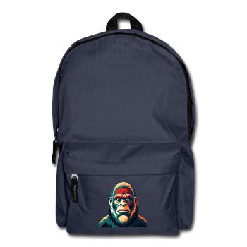 Big Foot Personnage De Dessin Animé Animal De Compagnie Coloré - Sac à dos - bleu marine - Devant
