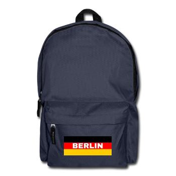 Berliner Stadt in deutscher Flagge - Rucksack - Navy - Vorne