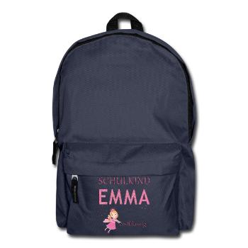 Schulkind Emma erstklassig - Rucksack - Navy - Vorne