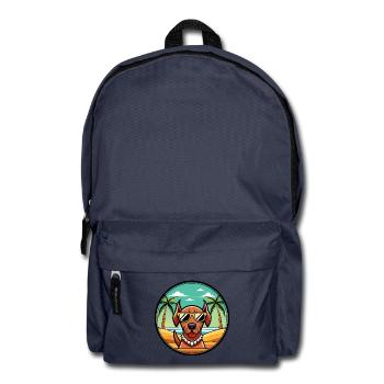 Sabueso Español Hunderasse Cartoon Sonnenbrille Strand - Rucksack - Navy - Vorne