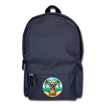 Serbischer Windhund Rasse Cartoon Sonnenbrille Strand - Rucksack - Navy - Vorne