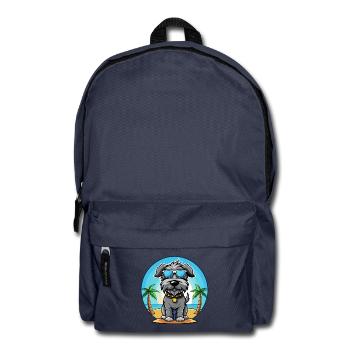Kerry Blue Terrier Hunderasse Cartoon Sonnenbrille - Rucksack - Navy - Vorne