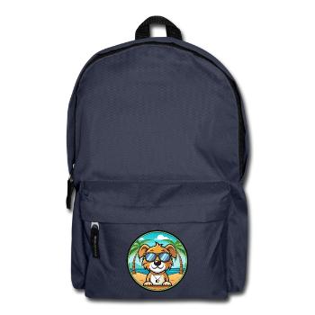 Kyi Leo Hunderasse Cartoon Sonnenbrille Strand - Rucksack - Navy - Vorne
