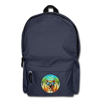 Dänische Broholmer Hunderasse Cartoon Sonnenbrille Strand - Rucksack - Navy - Vorne