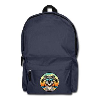 Bouvier Des Flandres Hunderasse Cartoon Sonnenbrille - Rucksack - Navy - Vorne
