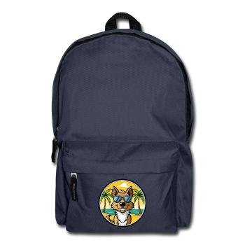 Tiroler Bracke Hunderasse Cartoon Sonnenbrille Strand - Rucksack - Navy - Vorne