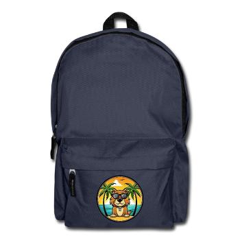 Smaland Hound Chien Race Dessin Animé Lunettes De Soleil Plage - Sac à dos - bleu marine - Devant