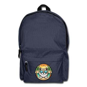 Himalaya-Katzenrasse Cartoon-Sonnenbrille Strand - Rucksack - Navy - Vorne