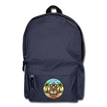 Hawk Lustige Cartoon Sommer Strand Sonnenbrille Aufkleber - Rucksack - Navy - Vorne