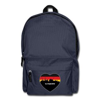 Flaggen-Skyline-Reise-Andenken Schwerins Deutschland - Rucksack - Navy - Vorne