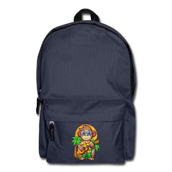 Lunettes de soleil de plage d’été de dessin animé de singe drôle - Sac à dos - bleu marine - Devant