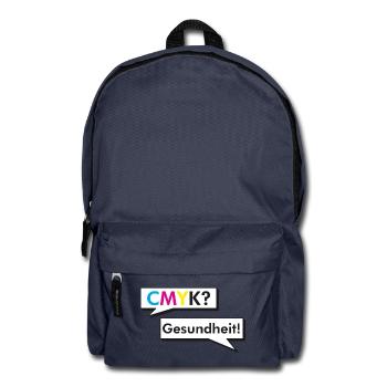 CMYK Grafiker Nerd Spruch Geschenk Shirt - Rucksack - Navy - Vorne