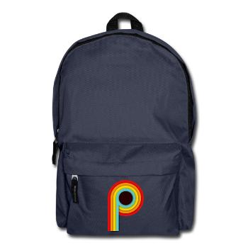 Rayures design rétro P - Sac à dos - bleu marine - Devant