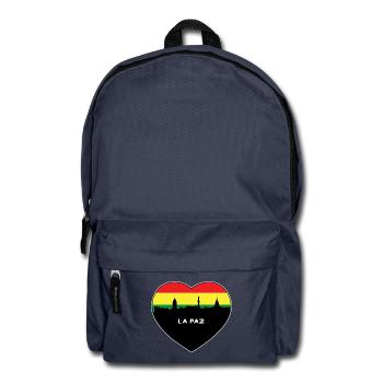 La Paz Bolivien Flagge Skyline Reise Souvenir - Rucksack - Navy - Vorne