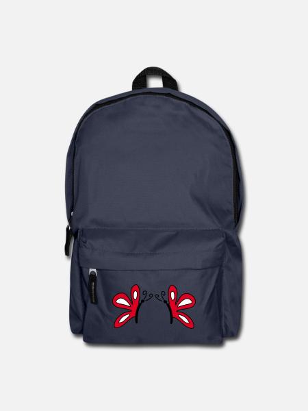 Rote Schmetterlinge Geschenk für sie - Rucksack - Navy
