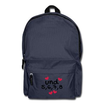 Tanzen Tanz Tanzkurs Rhythmus - Rucksack - Navy - Vorne