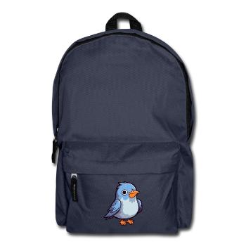 Kuckuck niedliche Karikatur Kawaii Aquarell Tier Haustier - Rucksack - Navy - Vorne